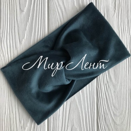 Повязка спорт велюр, 12 см, изумрудный, шт.