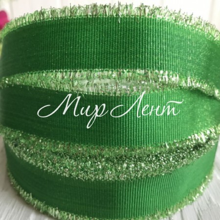 Репс бахрома, 2,5 см, зелений, метр