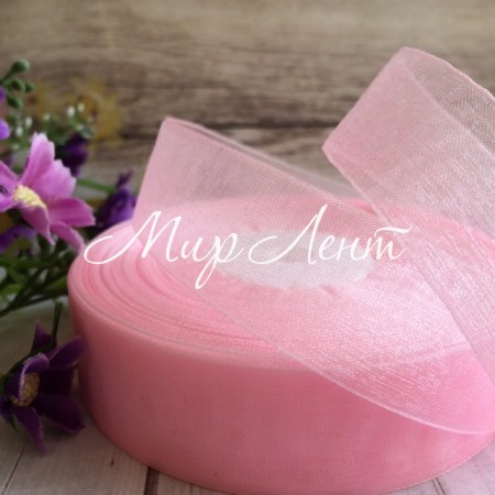 Органза 2 см, світло-рожевий, метр