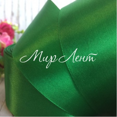 Атлас 5 см, зеленый, рулон 33 м