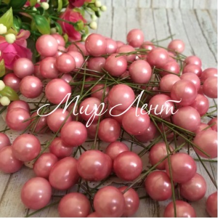 Калина розсипом, 12 мм, рожевий, за 10 шт.