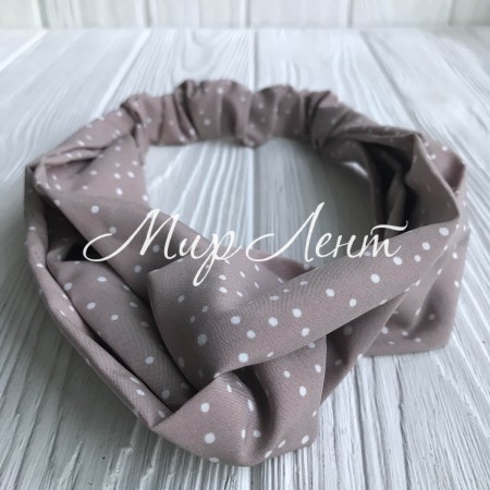 Пов'язка-плетіння в маленьку точку, 25 см, темно-бежевий, шт.