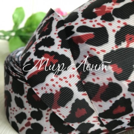 Репс 4 см, сірий леопард, метр