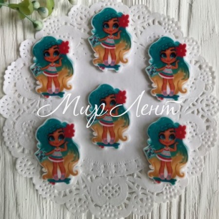 Кабошон Hairdorables, 3,5 см, на скейті, шт.