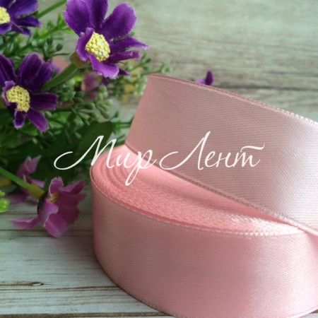 Атлас 2 см, світло-рожевий, метр