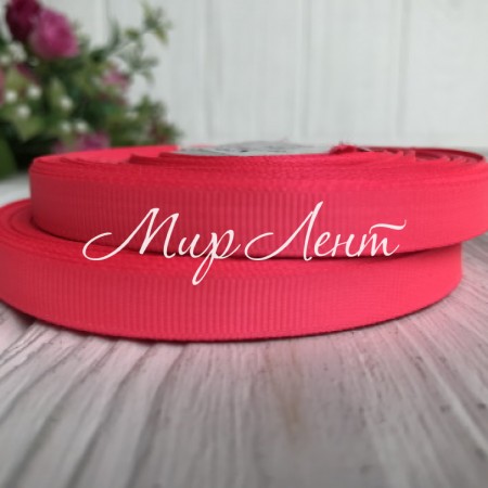 Репс 0,9 см, яскраво-рожевий, рулон 23 м