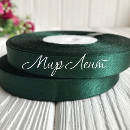 Атлас 1,2 см, темно-зеленый, рулон 33 м