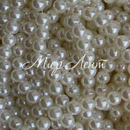 Перли на нитці Vip, 8 мм, молочні, нитка близько 95 см