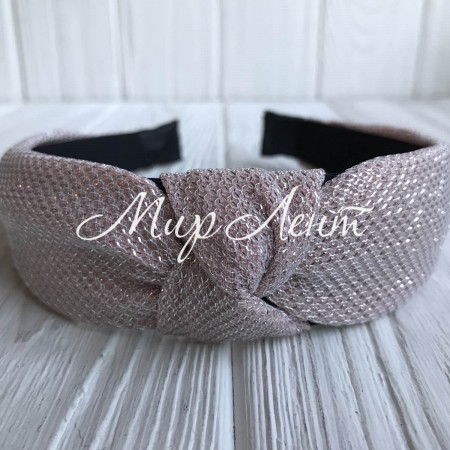 Обруч чалма блеск, 3 см, розовый, шт.