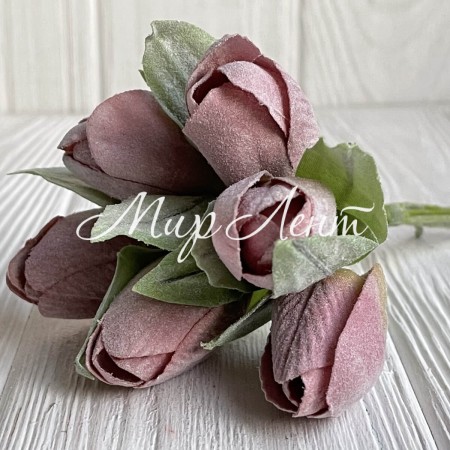 Тюльпани у снігу, 15 см, пудровий, шт.