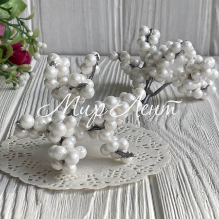 Гілочка горобини, 6х8 см, білий, шт.