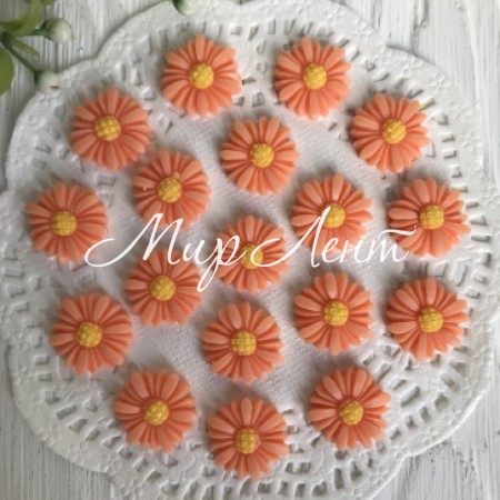 Серединка маргаритка, 1,7 см, чорний персик, шт.