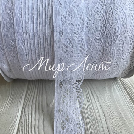 Мереживо "Глорія", 4,2 см, білий (не стрейчеве), метр