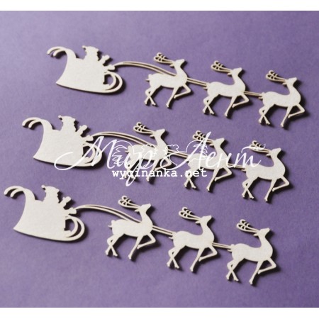 Чипборд Wycinanka - świąteczny zaprzęg, 3 элементы