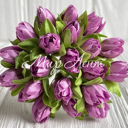 Пролісок, 2 см, баклажановий, пучок з 20 квіточок