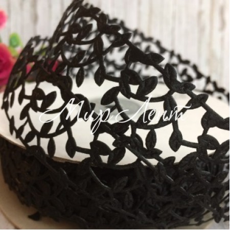 Кружевная лента Лавель, 3 см, черный