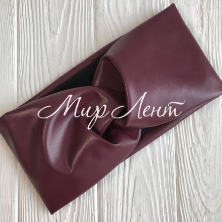 Пов'язка екошкіра (фліс), 12 см, бордовий, шт.