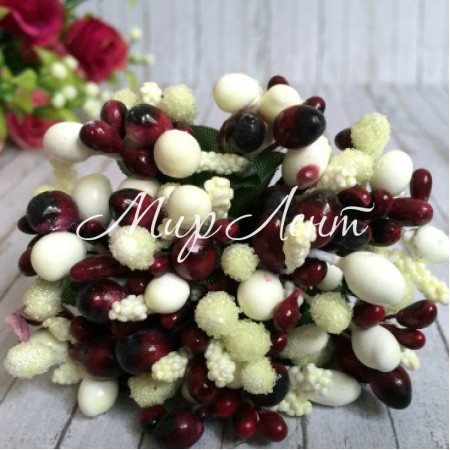 Гілочка Wow, молочно-бордова