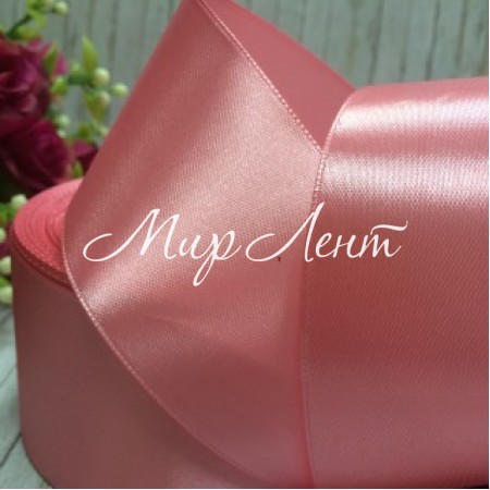 Атлас 5 см, пудровый, рулон 33 м