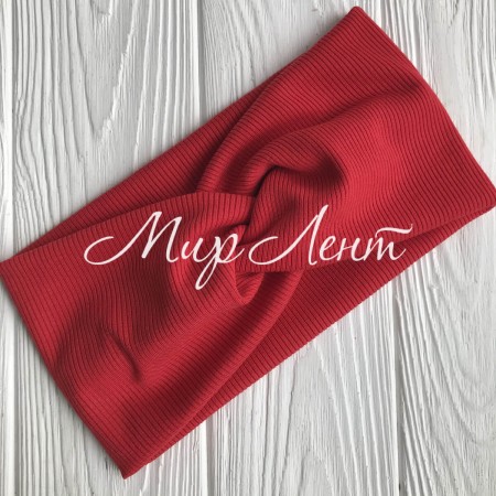 Пов'язка трикотаж рубчик, 11 см, червоний, шт.