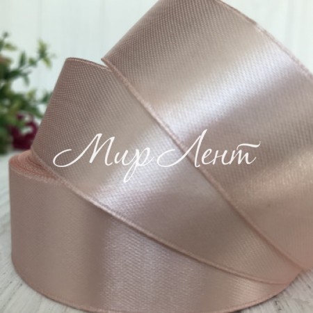 Атлас 2,5 см, ванильный, метр