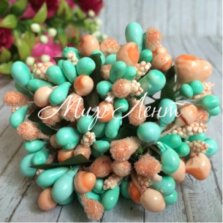 Гілочка Wow, м'ятно-персикова