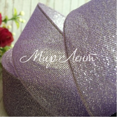 Парча 4 см, лиловая, метр