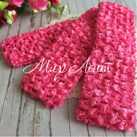 Пов'язка ажурна щільна, 4 см, малинова, шт.