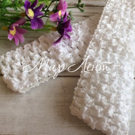 Пов'язка ажурна щільна, 4 см, біла (упаковка 12 шт.)