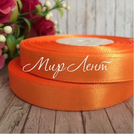 Атлас 1,2 см, помаранчевий, рулон 33 м