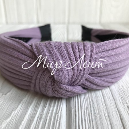 Обруч чалма мустанг трикотаж, 3 см, лавандовий, шт.