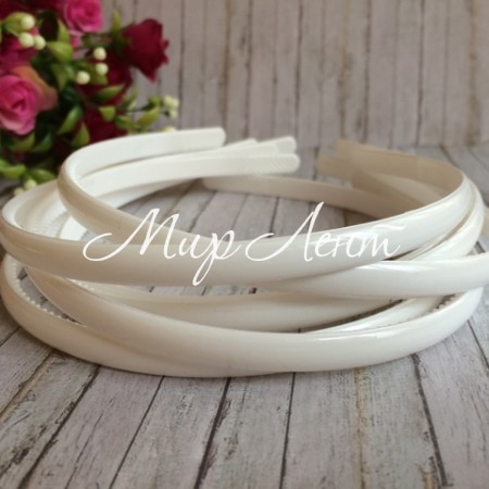 Обруч 0,8 см, белый, глянцевый, шт.