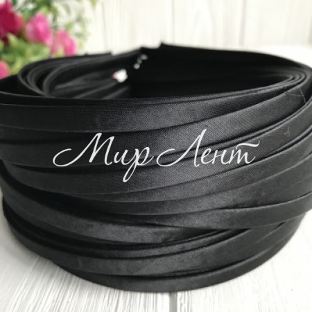 Обруч метал обшитий атласом, 7 мм, чорний, шт.