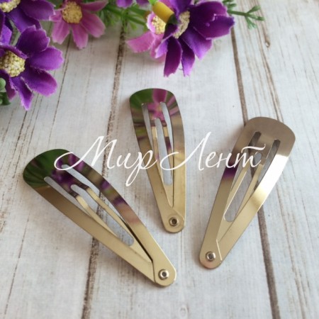 Заколка метал клац-клац, 6 см