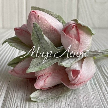 Тюльпани у снігу, 15 см, світло-рожевий, шт.