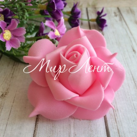 Бутон троянди, 6,5 см, яскраво-рожевий