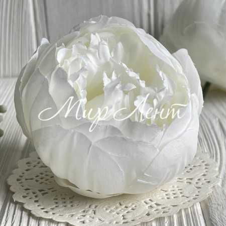 Півонія тканинна, 8 см, білий, шт.