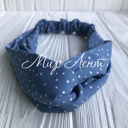 Пов'язка-плетіння в маленьку точку, 25 см, синьо-бірюзова, шт.