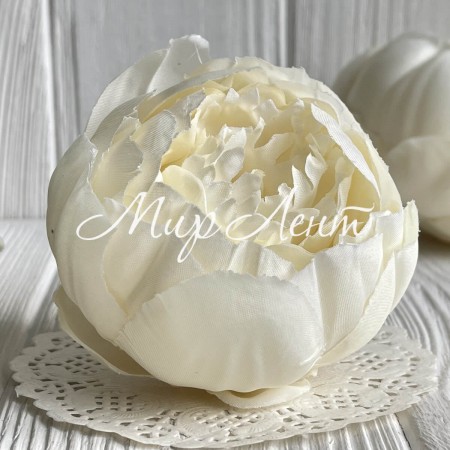 Півонія тканинна, 8 см, молочний, шт.