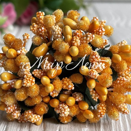 Гілочка з тичинками, темно-жовта, пучок