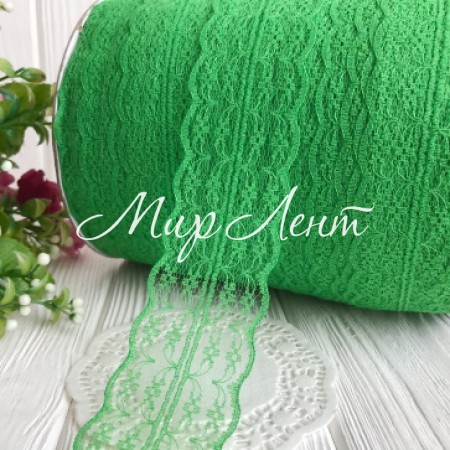 Мереживо квіточка, 4,5 см, зелена (не стрейчева)