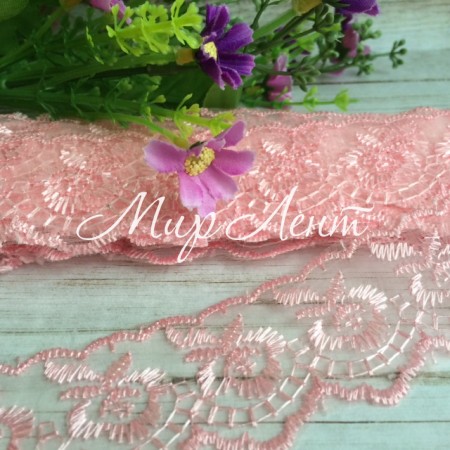Мереживо яблучко, 4,5 см, світло-рожеве, метр
