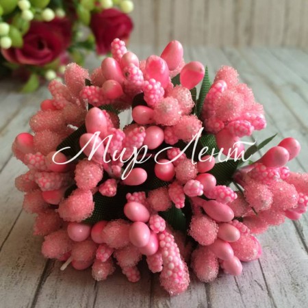 Гілочка з тичинками, яскраво-рожева, пучок