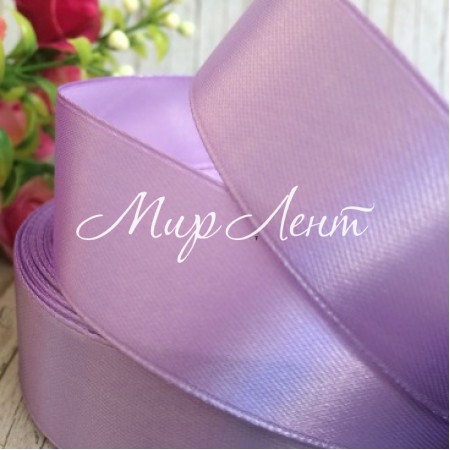 Атлас 2,5 см, темно-ліловий, метр