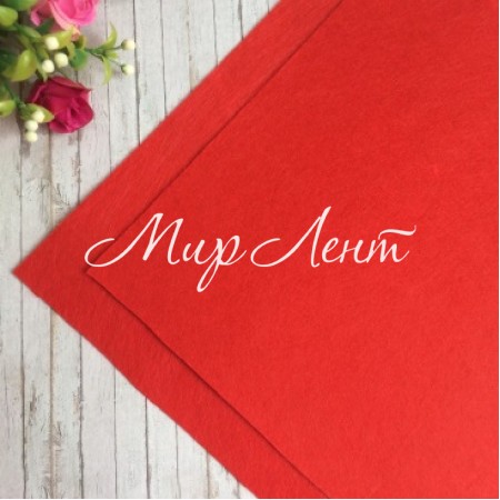 Фетр 1 мм, червоний, 39х45 см