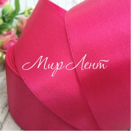 Атлас 4 см, темно-малиновий, метр