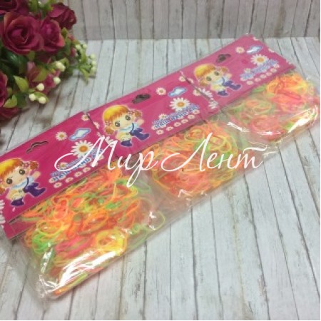 Гумки для плетіння, 1,5 см, кольоровий мікс, упаковка 12 шт.