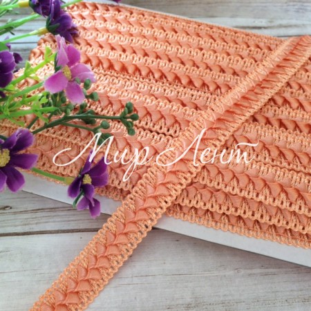 Тесьма самоса, 1,8 см, персиковая