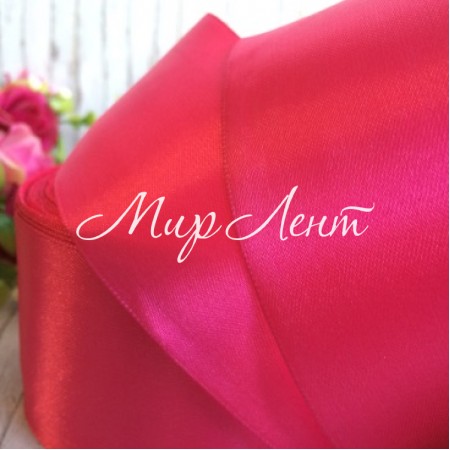 Атлас 5 см, малиновый, рулон 33 м