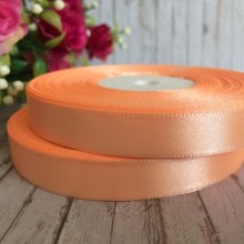 Атлас 1,2 см, персиковий, рулон 33 м